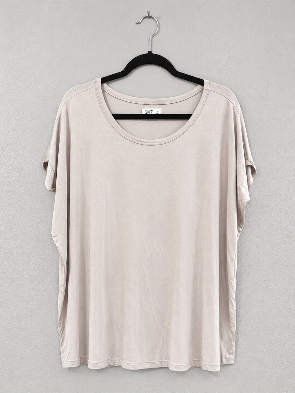 Maurices Women’s Short Sleeve Scoop Neck Tee in Light Beige